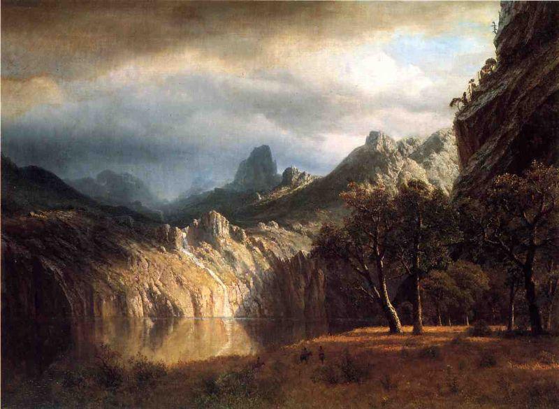 Albert Bierstadt In Western Mountains